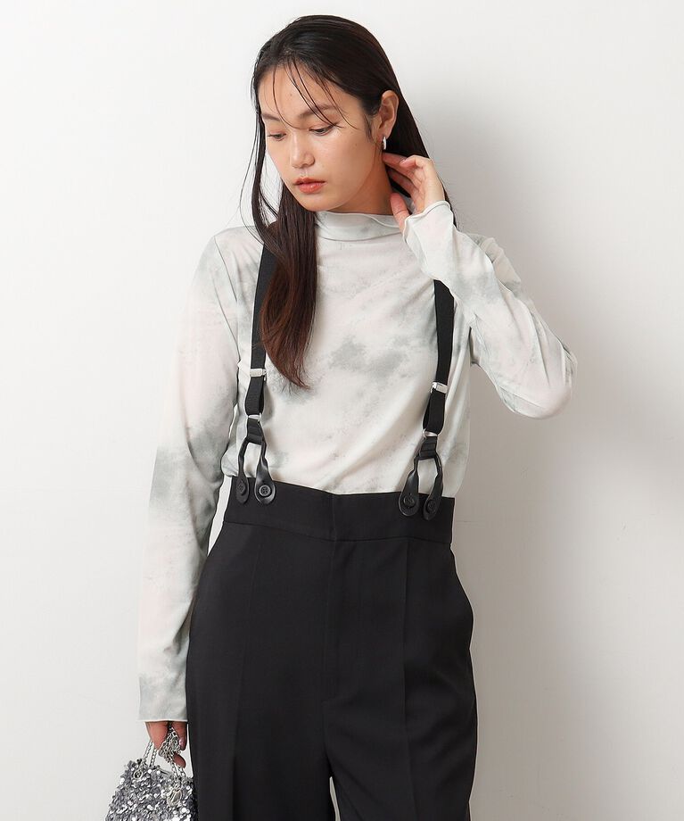 OPAQUE.CLIP「シアープリントメロウトップス【ストレッチ/洗濯機洗い可】」|Tシャツ・カットソー|