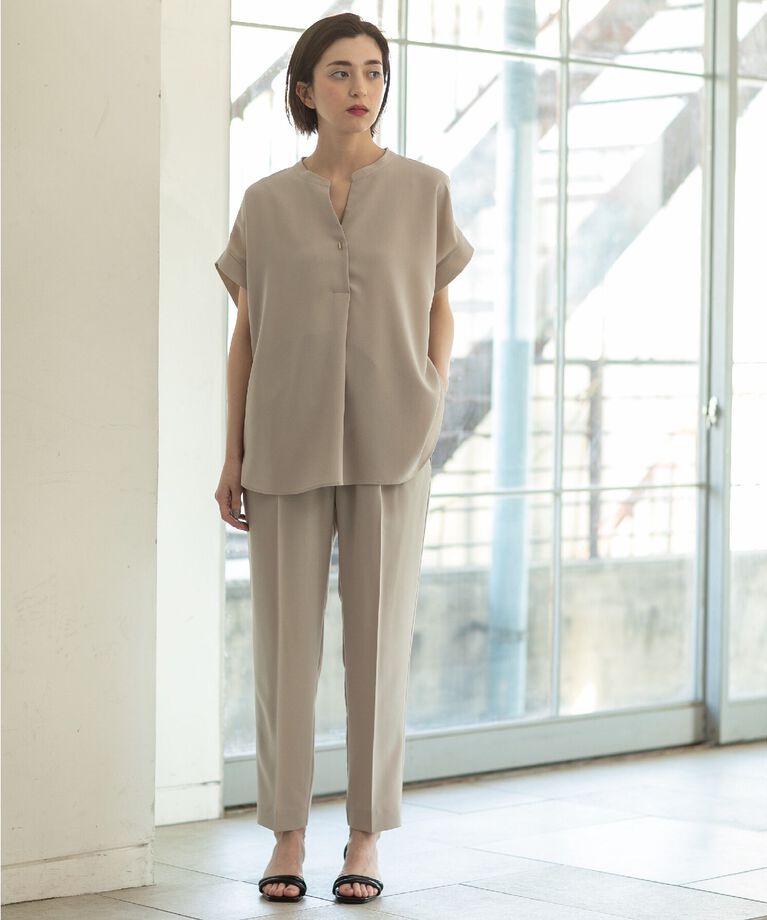 OPAQUE.CLIP「≪7color/SS-LLsize≫ スキッパーブラウス/セットアップ対応【防シワ/洗濯機洗い可】」|シャツ・ブラウス|
