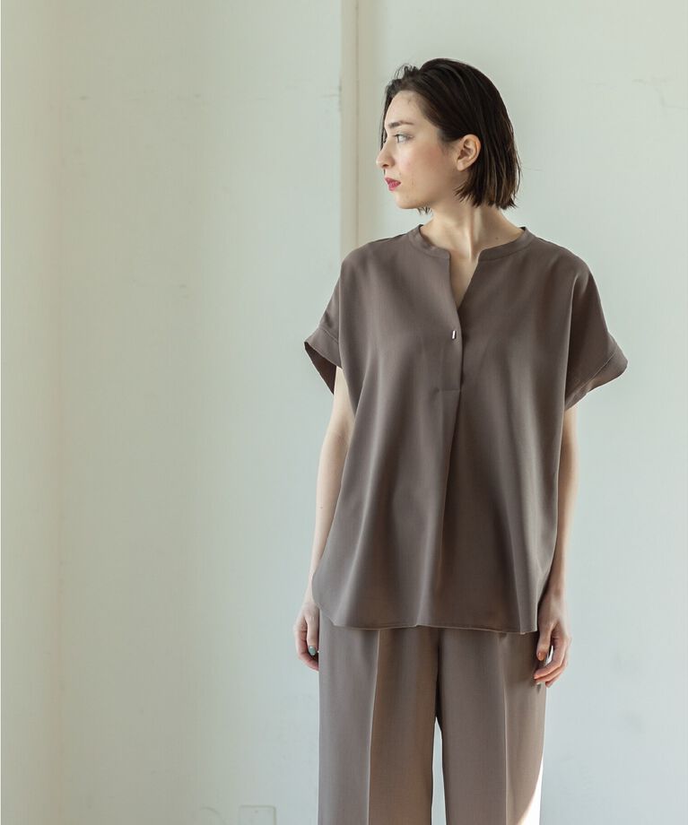 OPAQUE.CLIP「≪7color/SS-LLsize≫ スキッパーブラウス/セットアップ対応【防シワ/洗濯機洗い可】」|シャツ・ブラウス|
