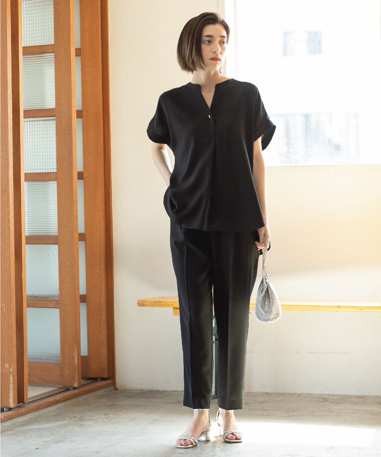 OPAQUE.CLIP「≪7color/SS-LLsize≫ スキッパーブラウス/セットアップ対応【防シワ/洗濯機洗い可】」|シャツ・ブラウス|
