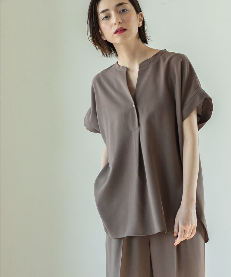 OPAQUE.CLIP「≪7color/SS-LLsize≫ スキッパーブラウス/セットアップ対応【防シワ/洗濯機洗い可】」|シャツ・ブラウス|ﾌﾞﾗｳﾝ(843)