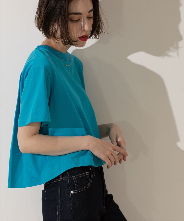 OPAQUE.CLIP「クロップドバックシャンTシャツ」|Tシャツ・カットソー|