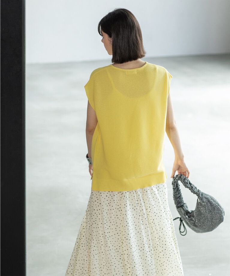 OPAQUE.CLIP「≪5color/S-LLsize≫ドライタッチガーターVネックフレンチニット【UVケア/抗ピル/洗濯機洗い可】」|ニット・セーター|