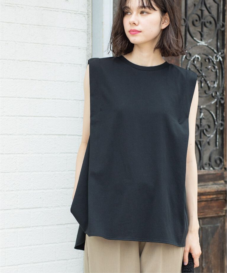 OPAQUE.CLIP「UV ノースリーブチュニックトップス【接触冷感/洗濯機洗い可】」|Tシャツ・カットソー|