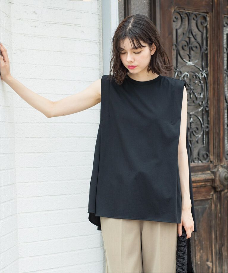 OPAQUE.CLIP「UV ノースリーブチュニックトップス【接触冷感/洗濯機洗い可】」|Tシャツ・カットソー|