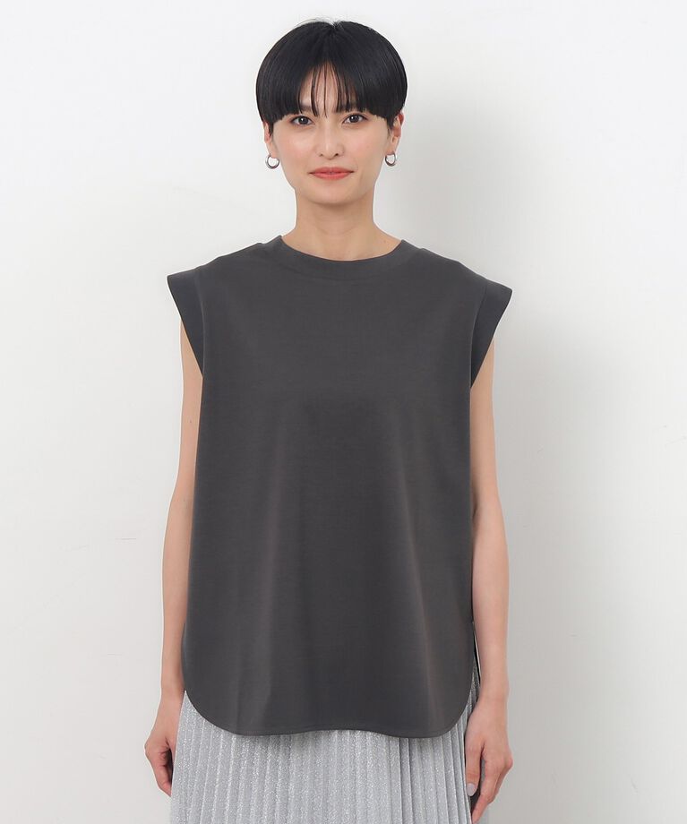 OPAQUE.CLIP「UV リラクシーノースリーブ／シルキースーピマ【接触冷感/洗濯機洗い可】」|Tシャツ・カットソー|