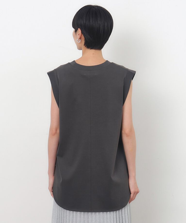 OPAQUE.CLIP「UV リラクシーノースリーブ／シルキースーピマ【接触冷感/洗濯機洗い可】」|Tシャツ・カットソー|