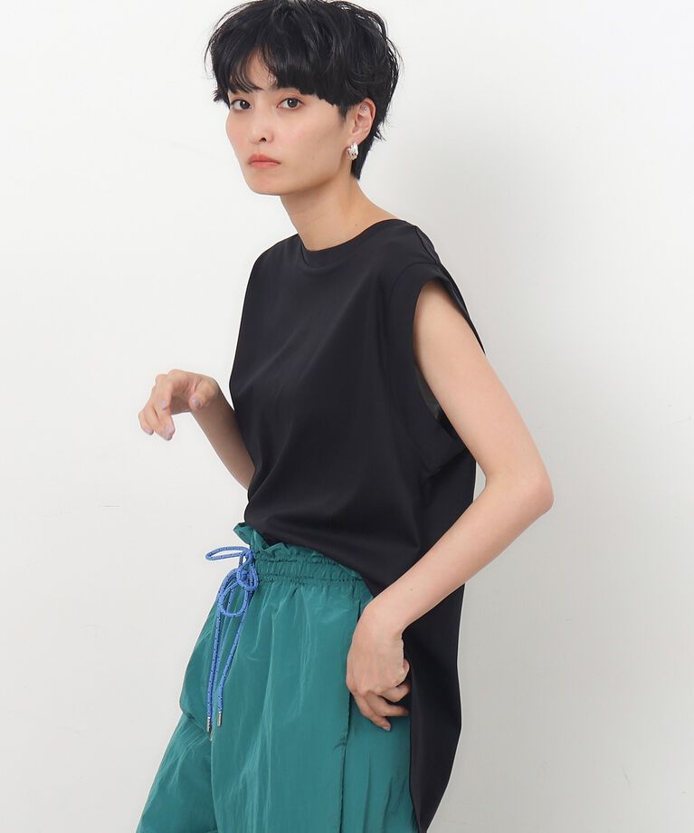 OPAQUE.CLIP「UV リラクシーノースリーブ／シルキースーピマ【接触冷感/洗濯機洗い可】」|Tシャツ・カットソー|
