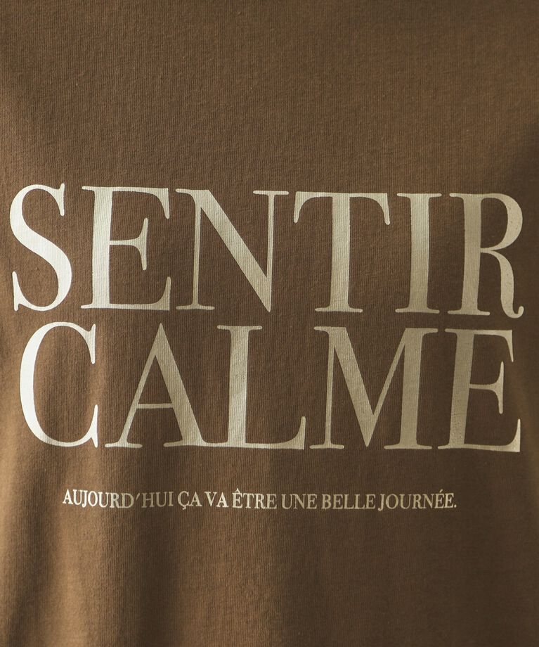 OPAQUE.CLIP「箔ロゴプリント ロングTシャツ【洗濯機洗い可】」|Tシャツ・カットソー|