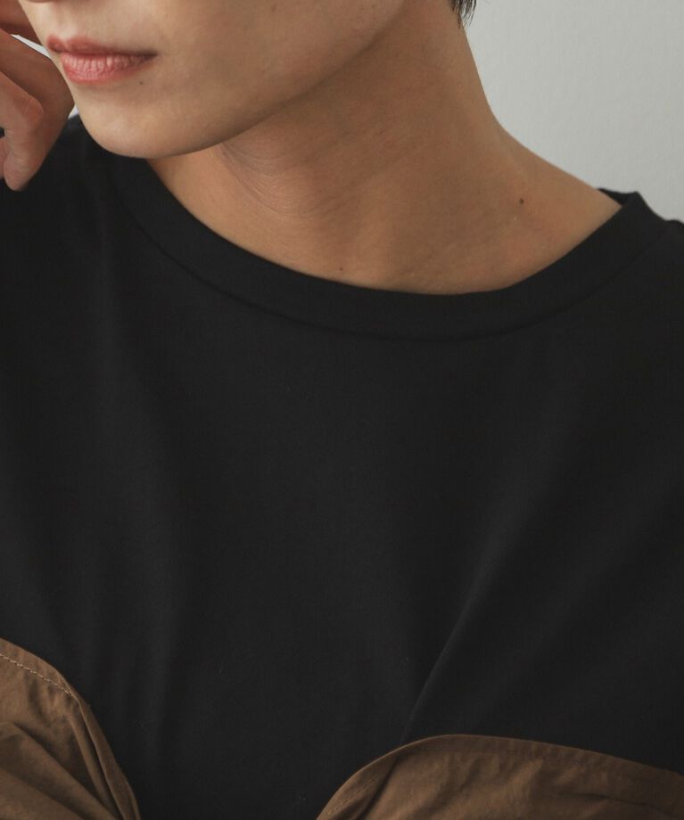 OPAQUE.CLIP「リボンビスチェ ドッキングカットソー【洗濯機洗い可】」|Tシャツ・カットソー|
