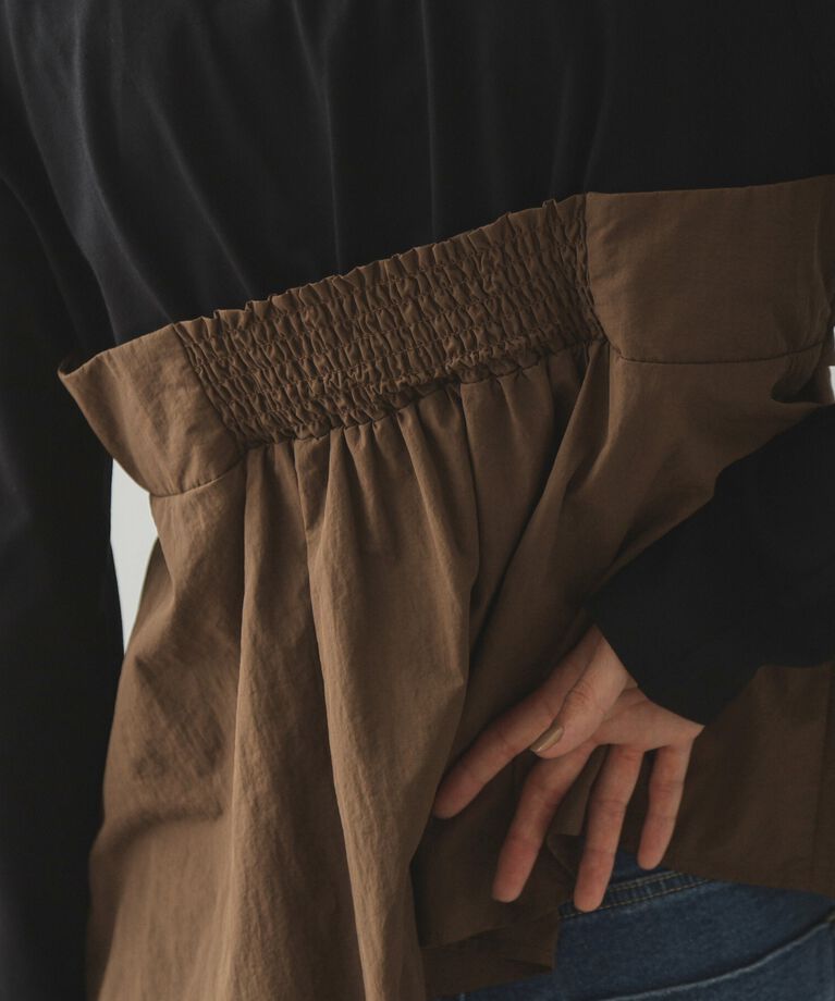 OPAQUE.CLIP「リボンビスチェ ドッキングカットソー【洗濯機洗い可】」|Tシャツ・カットソー|