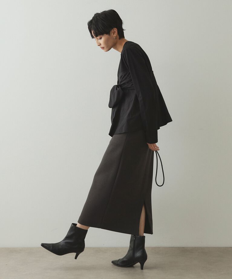 OPAQUE.CLIP「リボンビスチェ ドッキングカットソー【洗濯機洗い可】」|Tシャツ・カットソー|