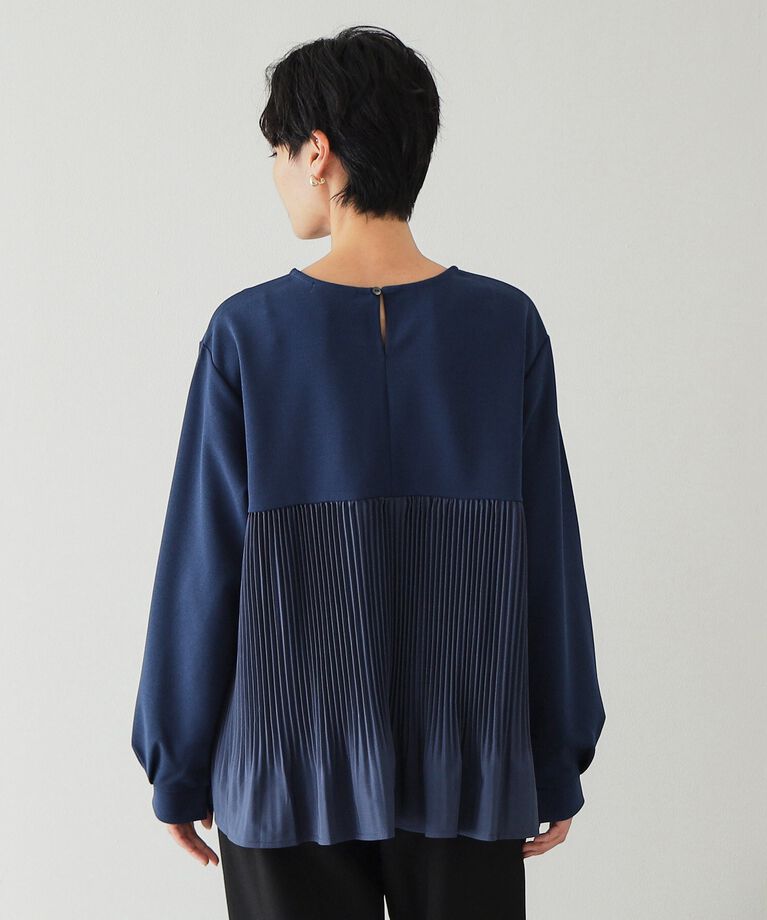OPAQUE.CLIP「ブリーツドッキング デザイントップス【洗濯機洗い可】」|Tシャツ・カットソー|