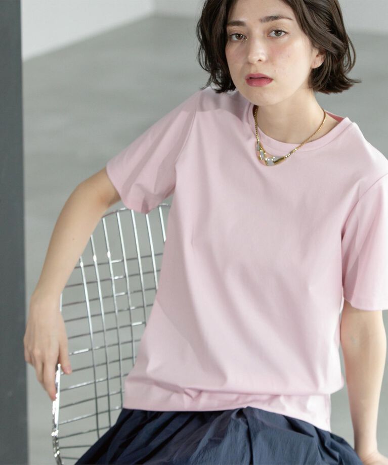 OPAQUE.CLIP「《5color/SS-LLsize》UV ベーシックTシャツ【接触冷感/洗濯機洗い可】」|Tシャツ・カットソー|
