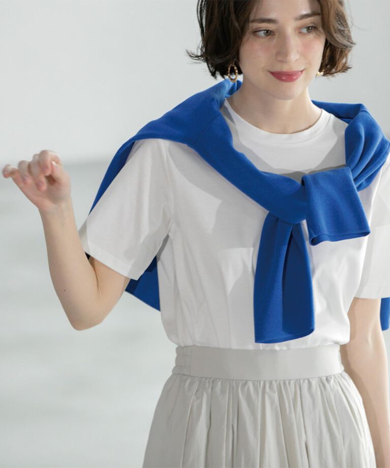 OPAQUE.CLIP「《5color/SS-LLsize》UV ベーシックTシャツ【接触冷感/洗濯機洗い可】」|Tシャツ・カットソー|