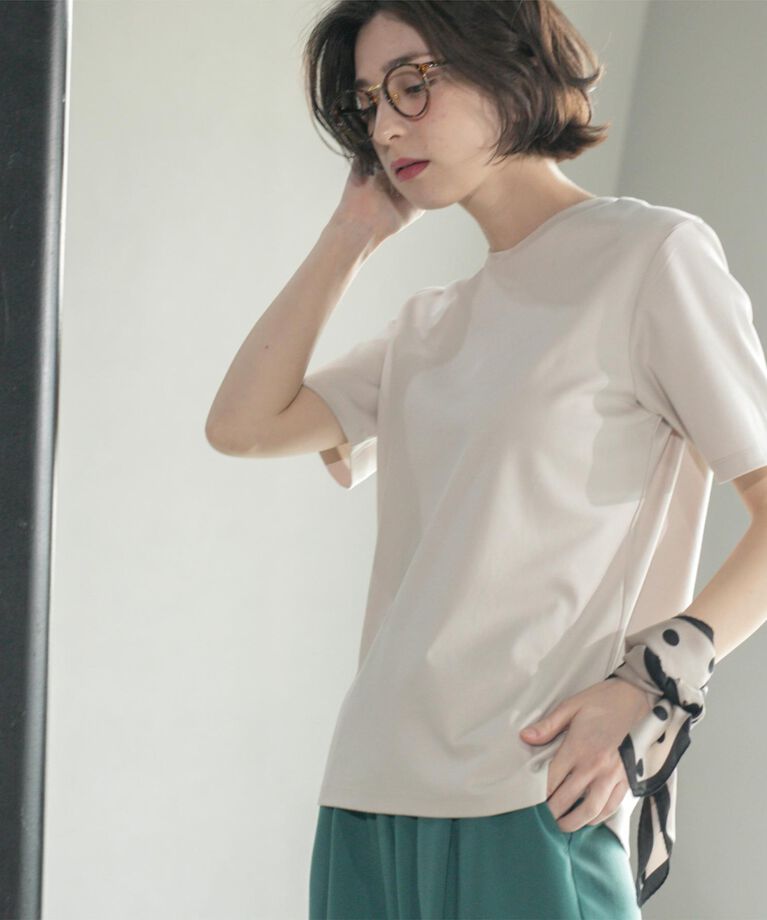 OPAQUE.CLIP「《5color/SS-LLsize》UV ベーシックTシャツ【接触冷感/洗濯機洗い可】」|Tシャツ・カットソー|