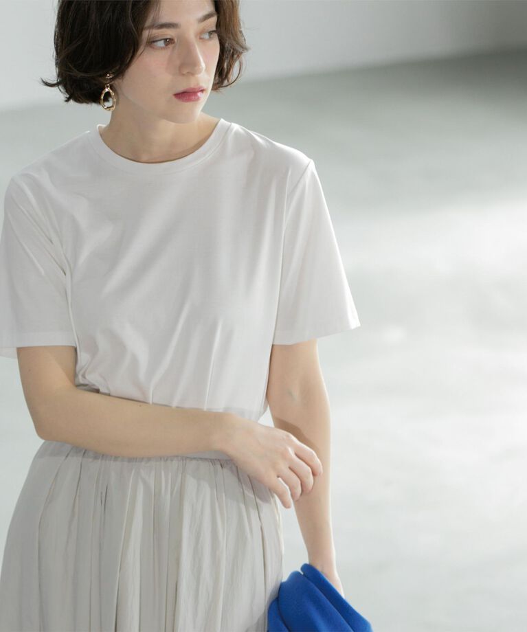OPAQUE.CLIP「《5color/SS-LLsize》UV ベーシックTシャツ【接触冷感/洗濯機洗い可】」|Tシャツ・カットソー|
