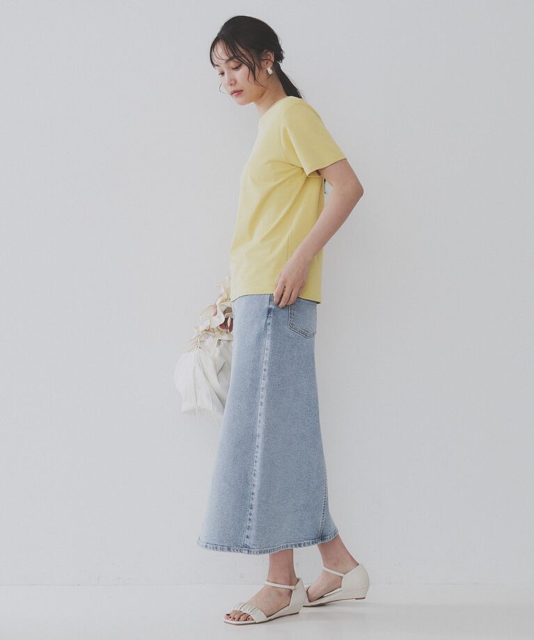 OPAQUE.CLIP「刺繍＆スパンコールロゴTシャツ【洗濯機洗い可】」|Tシャツ・カットソー|