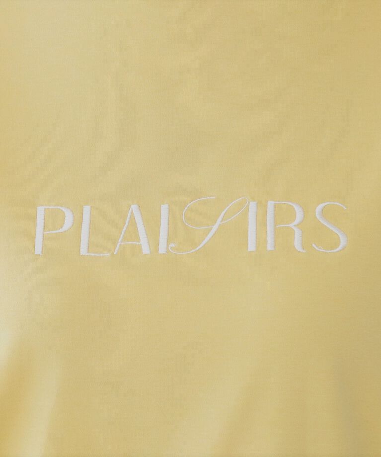 OPAQUE.CLIP「刺繍＆スパンコールロゴTシャツ【洗濯機洗い可】」|Tシャツ・カットソー|