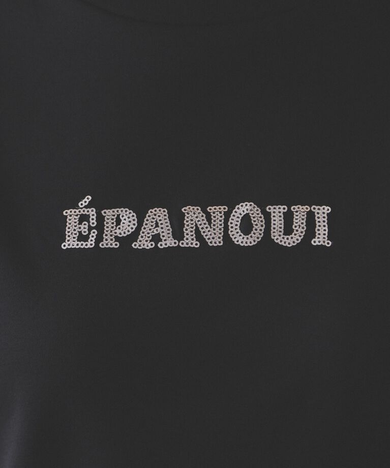 OPAQUE.CLIP「刺繍＆スパンコールロゴTシャツ【洗濯機洗い可】」|Tシャツ・カットソー|