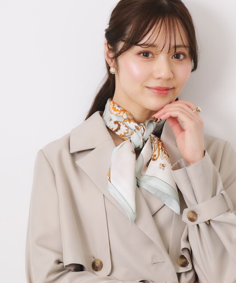 Couture broach「フラワー大判スカーフ」|バンダナ・スカーフ|