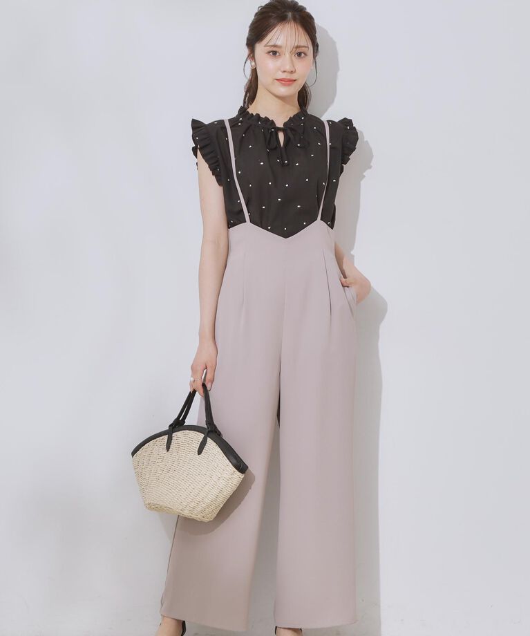 Couture broach「【マシンウォッシャブル・きれいめ】キャミロンパース」|その他|