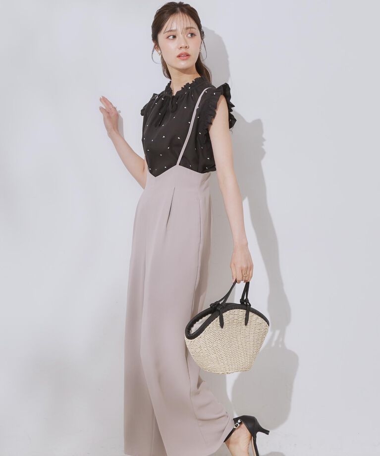 Couture broach「【マシンウォッシャブル・きれいめ】キャミロンパース」|その他|