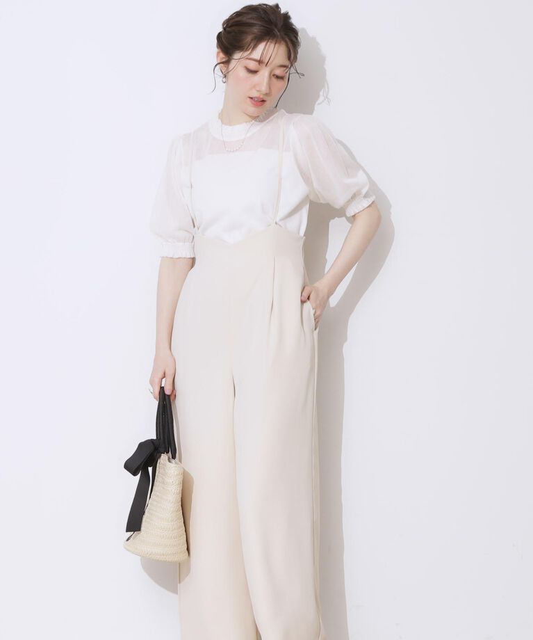 Couture broach「【マシンウォッシャブル・きれいめ】キャミロンパース」|その他|