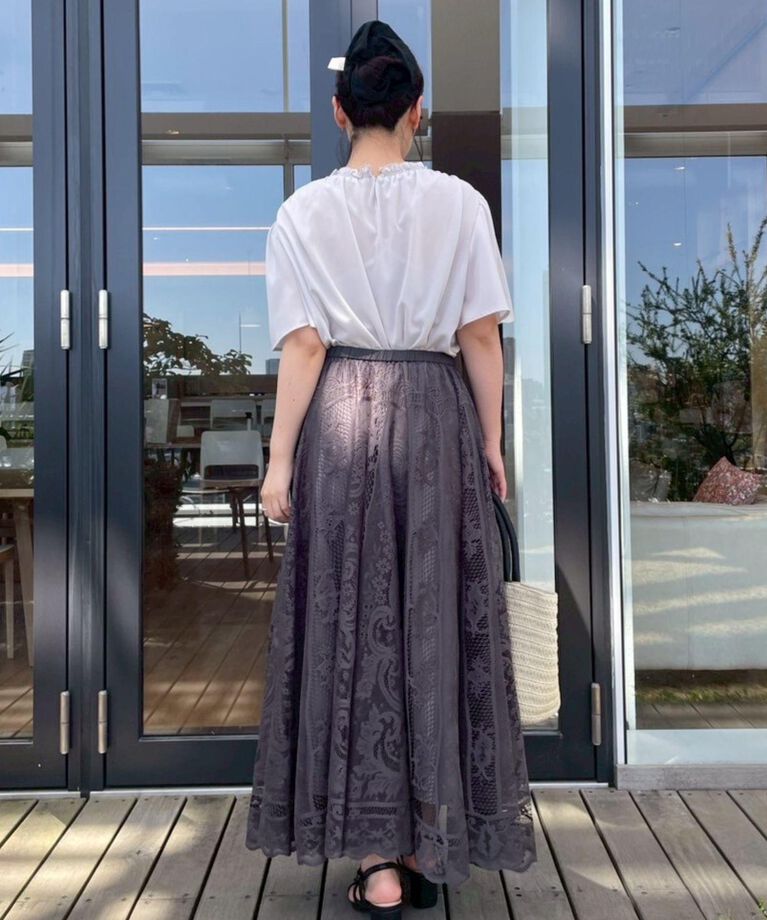 Couture broach「【二の腕カバー・通勤】シャーリングシアーブラウス」|シャツ・ブラウス|