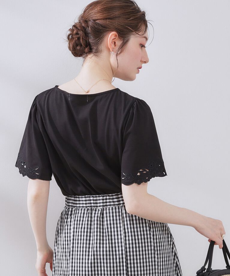 Couture broach「【接触冷感・UVカット】袖エンブロサイロコンパクト」|Tシャツ・カットソー|