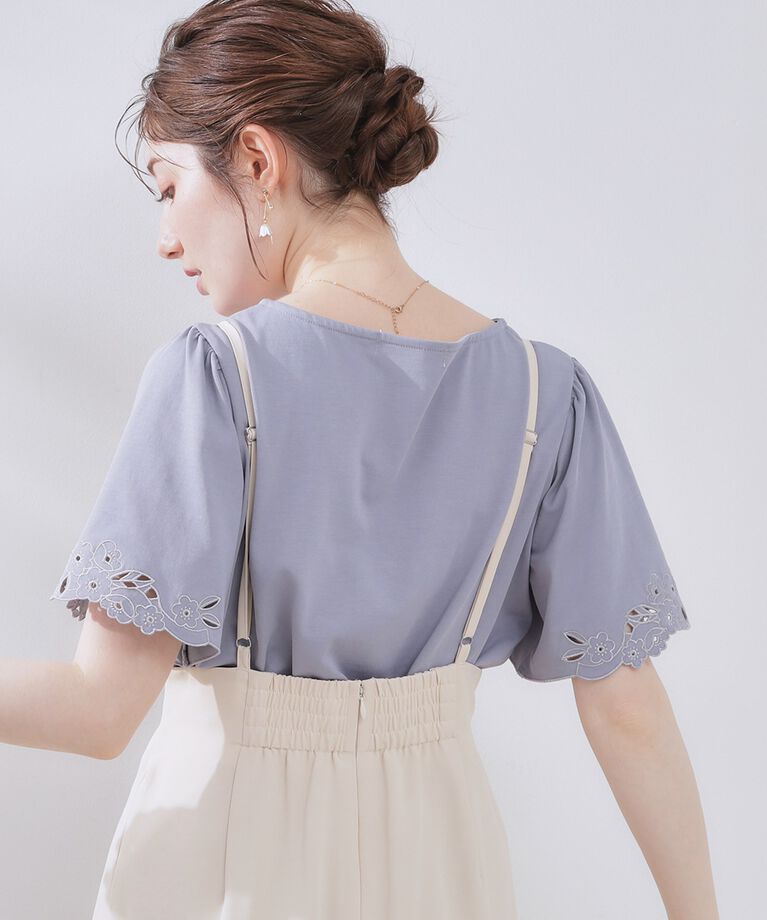 Couture broach「【接触冷感・UVカット】袖エンブロサイロコンパクト」|Tシャツ・カットソー|
