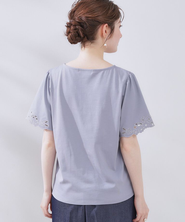 Couture broach「【接触冷感・UVカット】袖エンブロサイロコンパクト」|Tシャツ・カットソー|