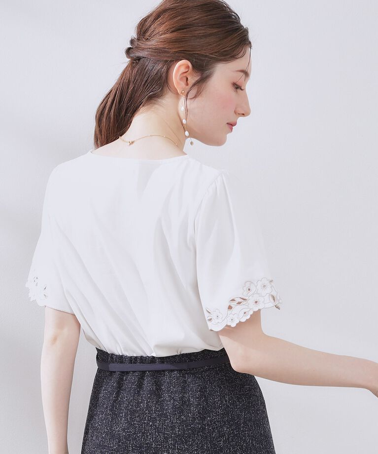Couture broach「【接触冷感・UVカット】袖エンブロサイロコンパクト」|Tシャツ・カットソー|