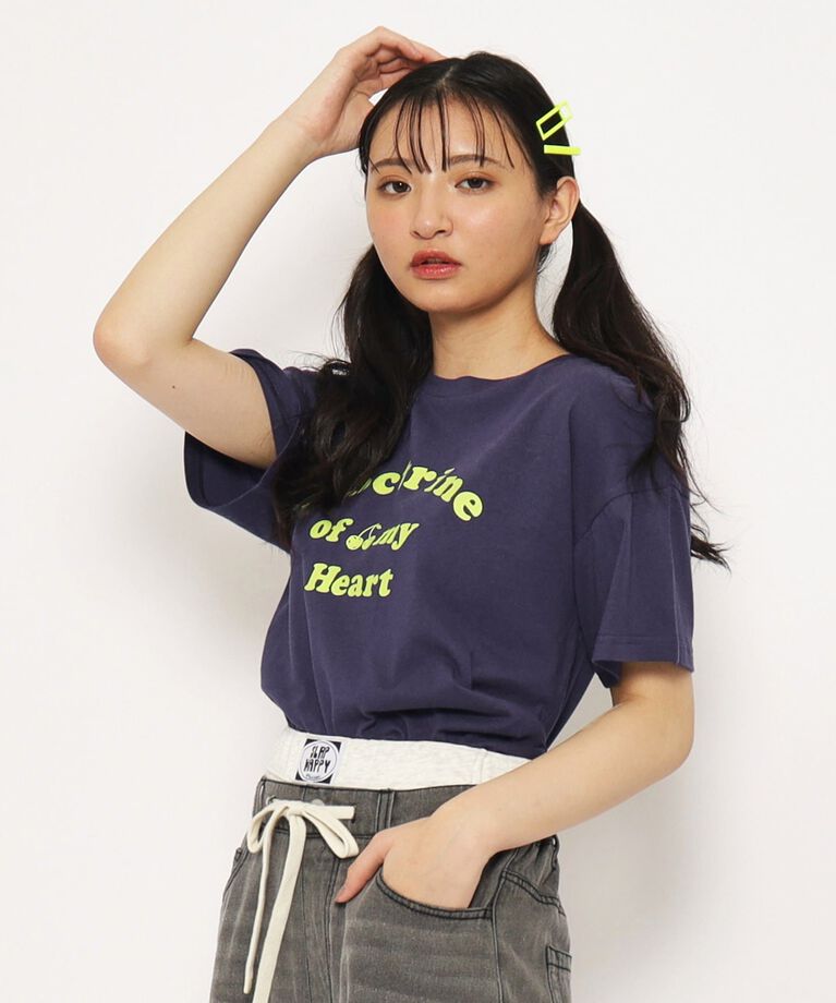 PINK-latte「【130cmあり】チェリーロゴTシャツ」|Tシャツ・カットソー|