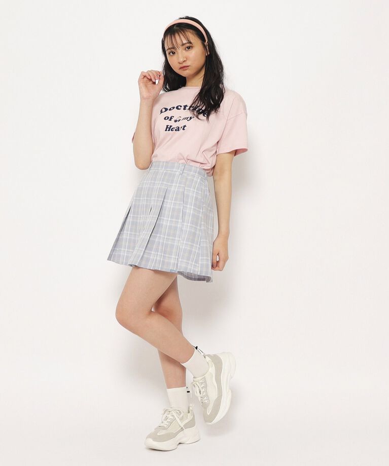 PINK-latte「【130cmあり】チェリーロゴTシャツ」|Tシャツ・カットソー|