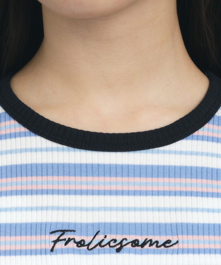PINK-latte「【ニコプチ10月号掲載】コンパクトリブTシャツ」|Tシャツ・カットソー|