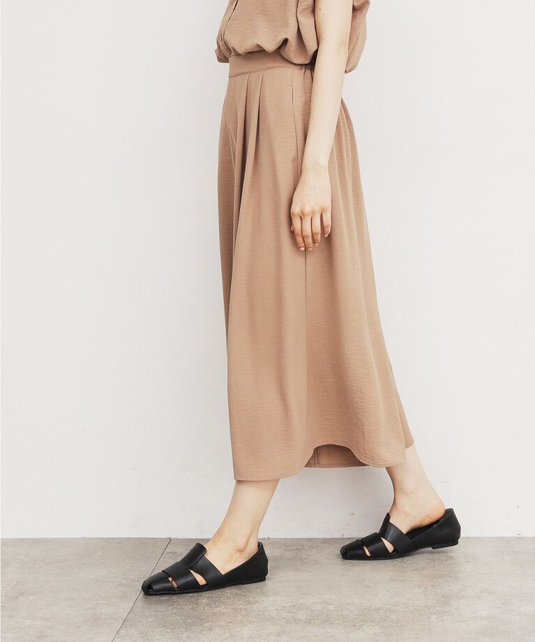 THE SHOP TK「【涼しい！/シワになりにくい/吸水速乾/洗える】フレアスカートパンツ」|その他|ﾍﾞｰｼﾞｭ(052)
