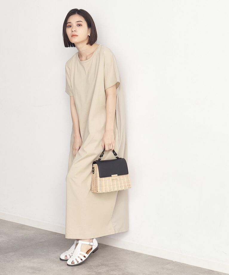 THE SHOP TK「バックギャザー切り替えワンピース【洗える】」|ワンピース|