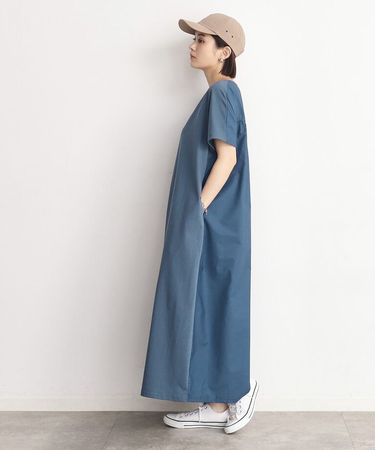 THE SHOP TK「バックギャザー切り替えワンピース【洗える】」|ワンピース|
