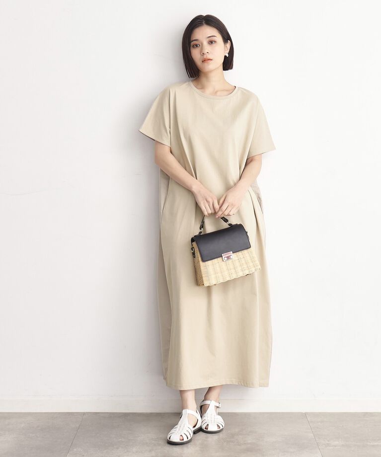 THE SHOP TK「バックギャザー切り替えワンピース【洗える】」|ワンピース|ｸﾞﾚｰｼﾞｭ(050)