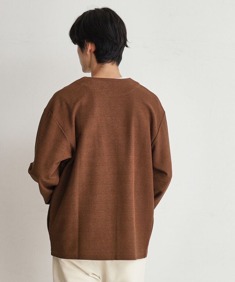 THE SHOP TK「バルキータッチノーカラーカーディガン」|カーディガン|