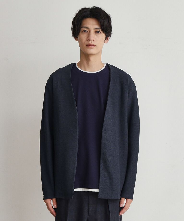 THE SHOP TK「バルキータッチノーカラーカーディガン」|カーディガン|