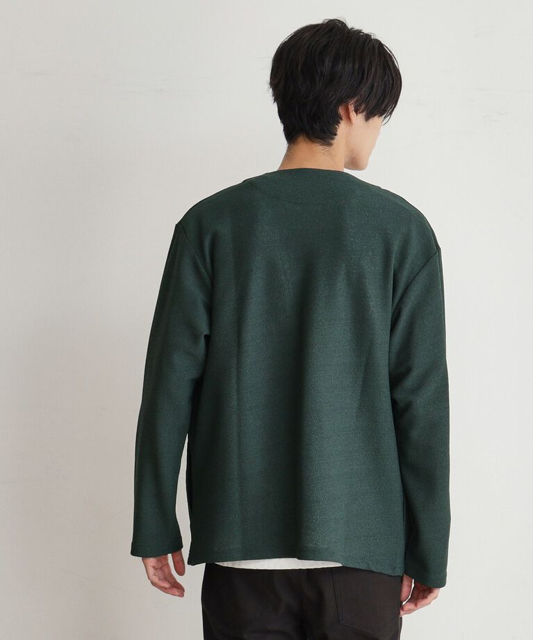 THE SHOP TK「バルキータッチノーカラーカーディガン」|カーディガン|