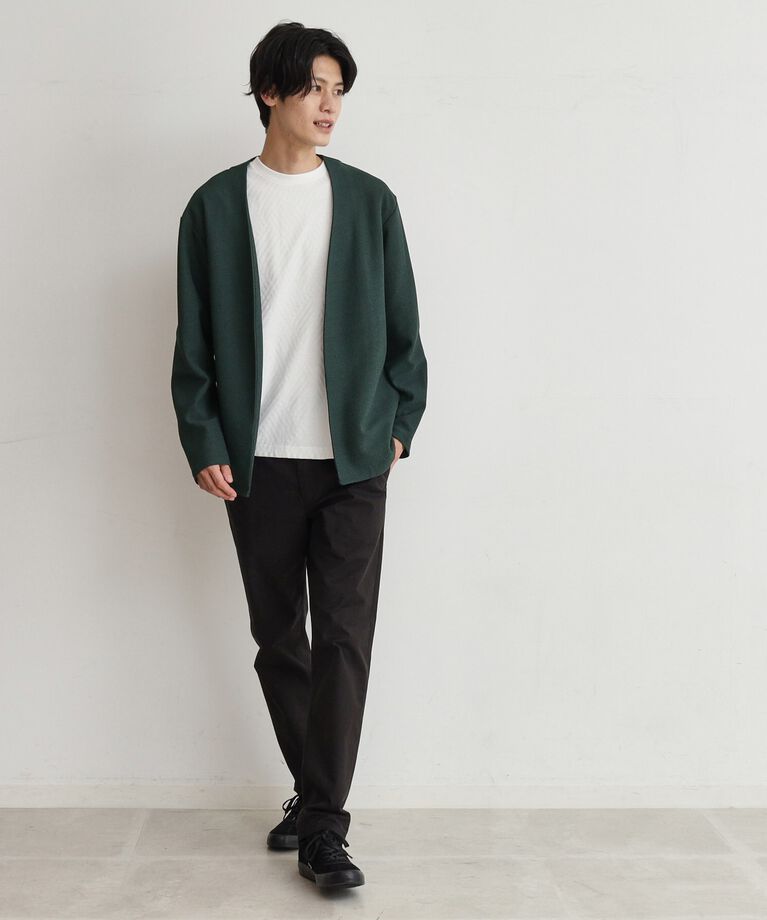 THE SHOP TK「バルキータッチノーカラーカーディガン」|カーディガン|
