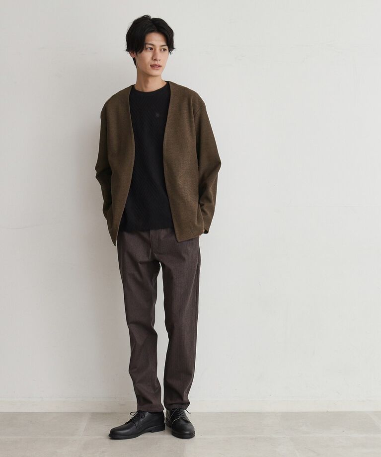 THE SHOP TK「バルキータッチノーカラーカーディガン」|カーディガン|
