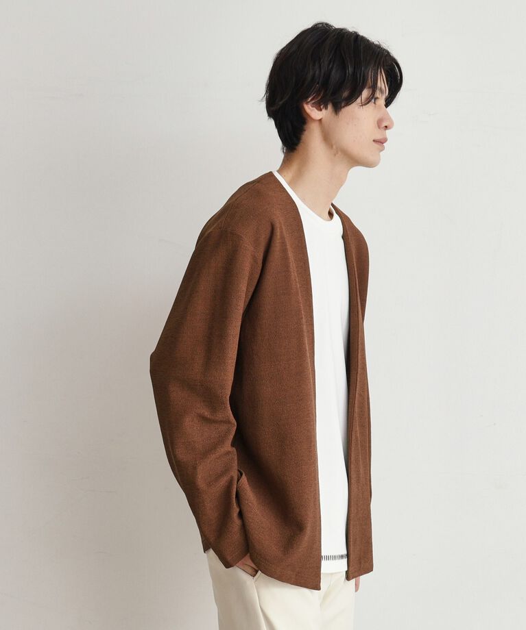 THE SHOP TK「バルキータッチノーカラーカーディガン」|カーディガン|
