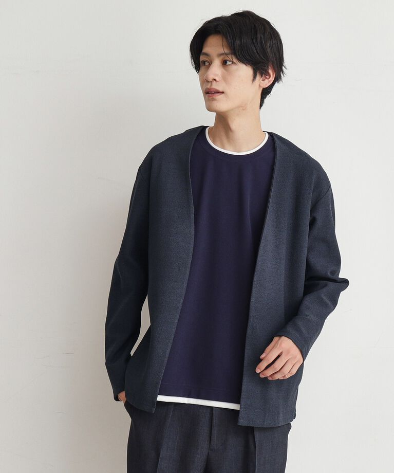 THE SHOP TK「バルキータッチノーカラーカーディガン」|カーディガン|ﾈｲﾋﾞｰ(094)