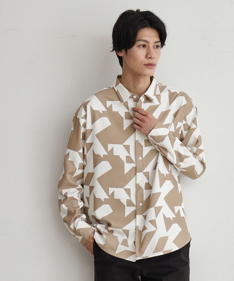 THE SHOP TK「【8色展開】アソートデザインシャツ」|シャツ・ブラウス|ｸﾞﾚｰｼﾞｭ(250)