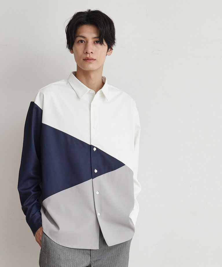 THE SHOP TK「【8色展開】アソートデザインシャツ」|シャツ・ブラウス|ｵﾌﾎﾜｲﾄ(503)