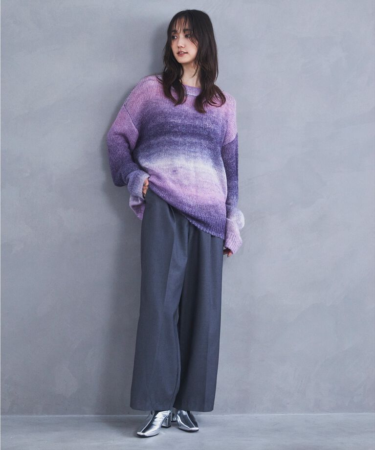 THE SHOP TK「【ヒルナンデス！で紹介】グラデーションシアーニット」|ニット・セーター|